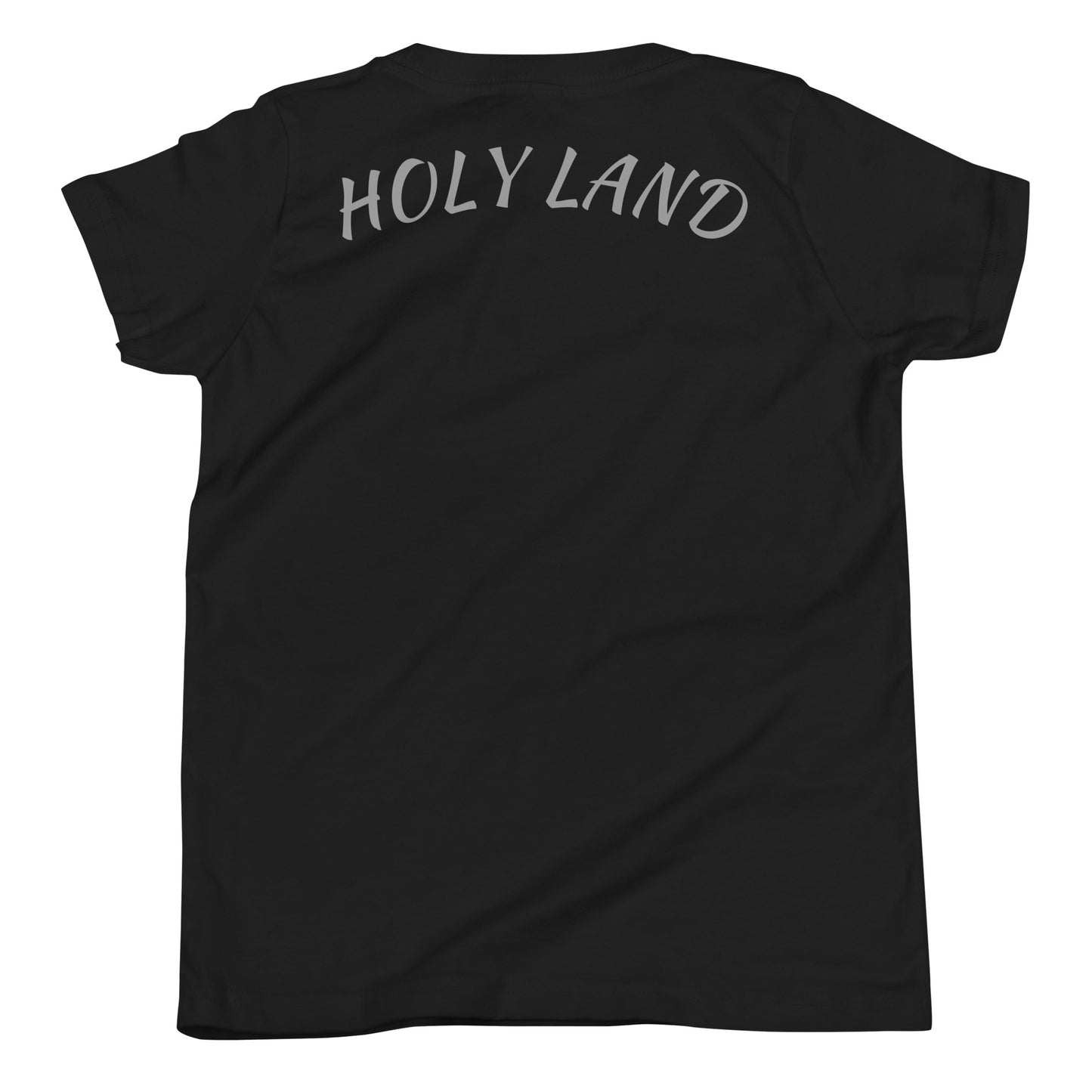 Holy Land + فلسطين For Youth Short Sleeve T-Shirt By Halal Cultures