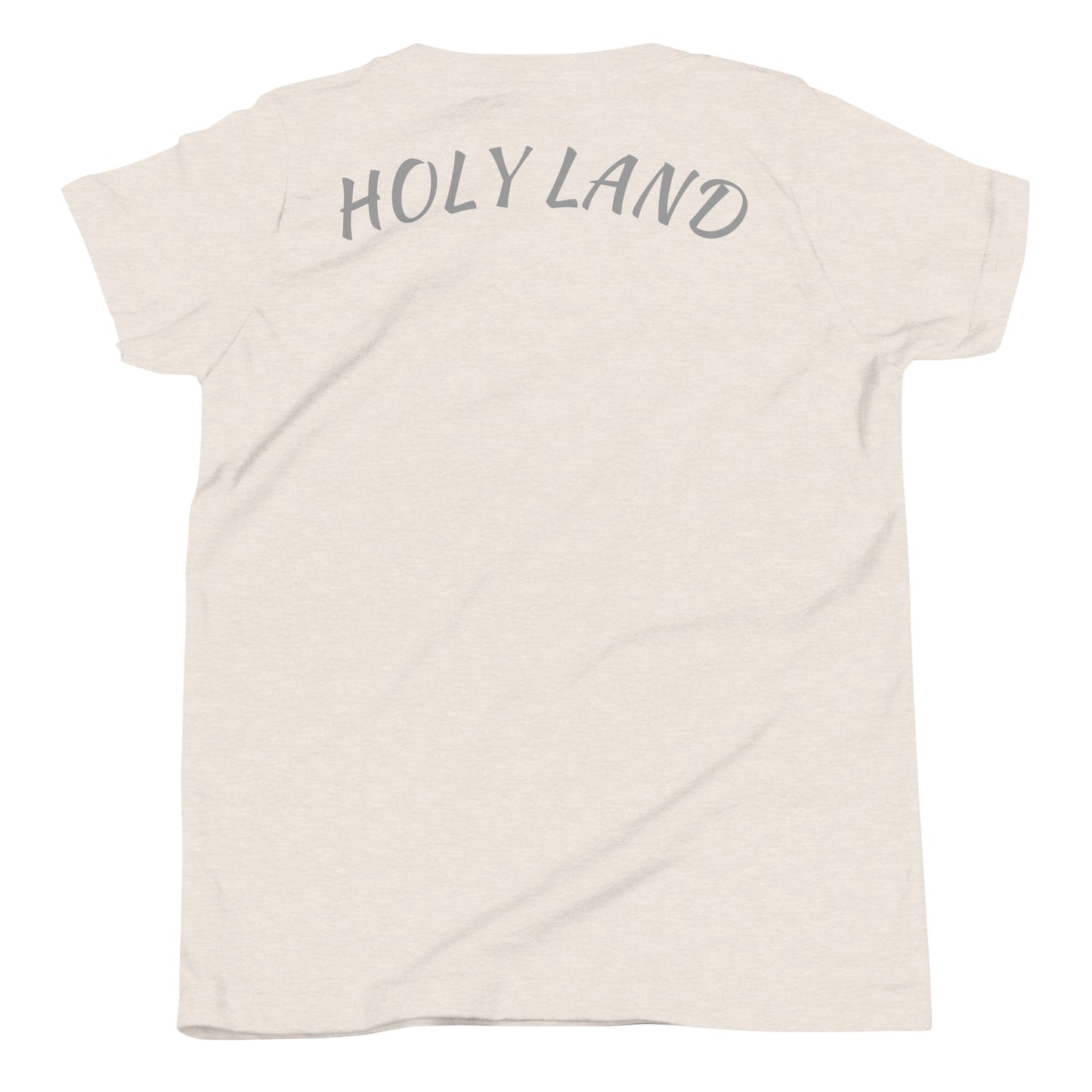 Holy Land + فلسطين For Youth Short Sleeve T-Shirt By Halal Cultures